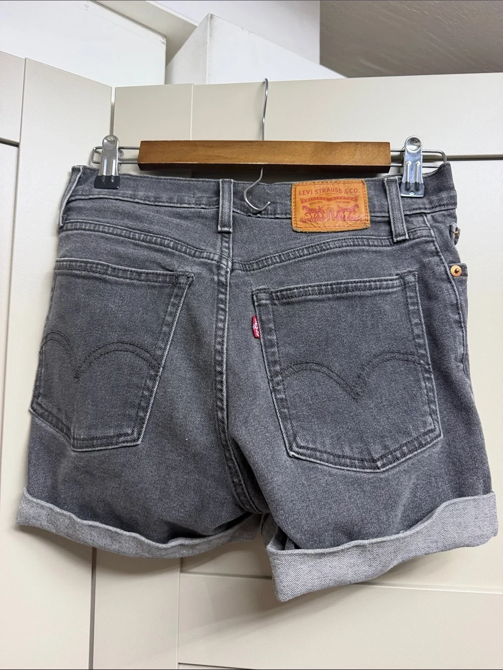 Levi’s Size 26 Womens— High-Rise Washed Black Denim Shorts